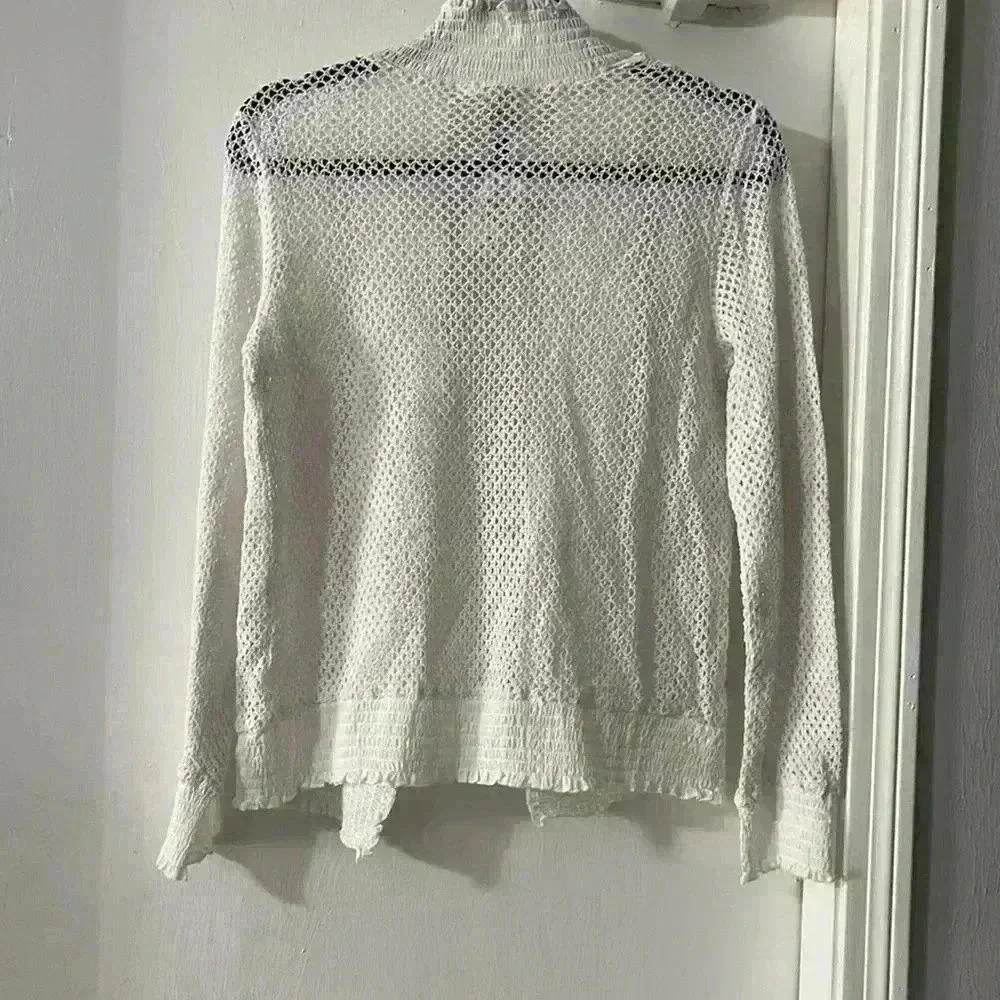 XCVI women’s white open cardigan